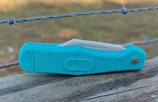 BLUE RUBBER KIDS POCKET KNIFE