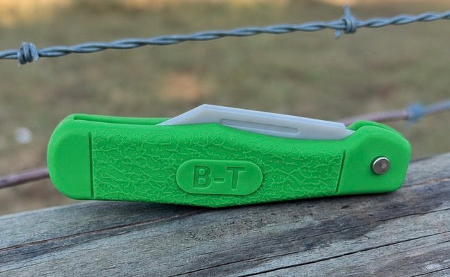 GREEN RUBBER KIDS POCKET KNIFE